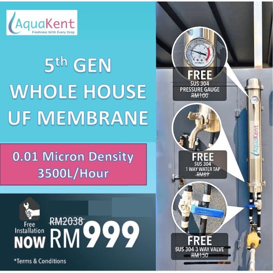 Aqua Kent UF Outdoor Filter Whole House - 5th Gen (3500L/hour) - AKUF3500
