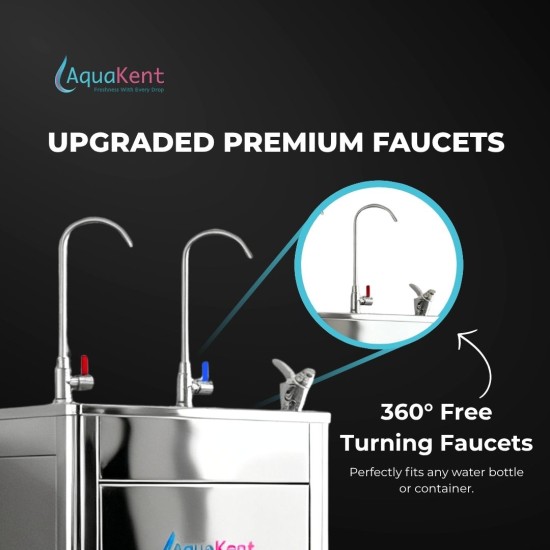 Aqua Kent Commercial Water Cooler AQ650 - Stainless Steel Hot & Cold Water Dispenser (5L)