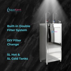 Aqua Kent Commercial Water Cooler AQ650 - Stainless Steel Hot & Cold Water Dispenser (5L) Aqua Kent Commercial Water Cooler AQ650 - Stainless Steel Hot & Cold Water Dispenser (5L)