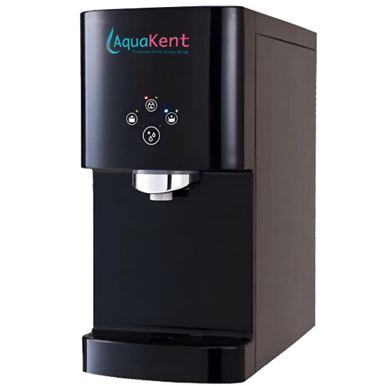 Aqua Kent RUBY Table Top Hot & Cold Water Purifier With Sink Faucet For Normal Temperature Pure Water-Black Color